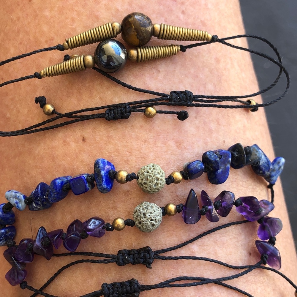 NEW Bracelet Handmade by Tulum Artisans Semiprecious Stone - Picture 1 of 14
